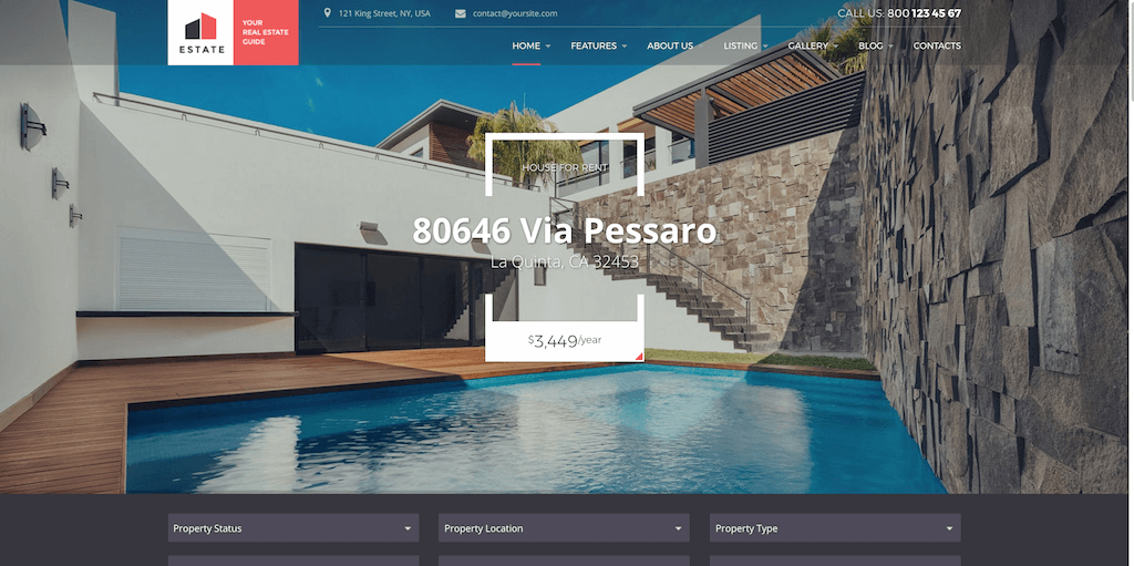 Estate theme wp free