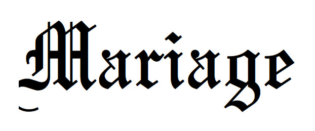 Mariage font